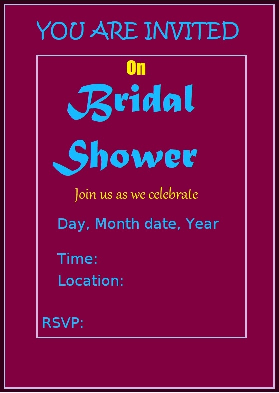 boho bridal shower invitation template