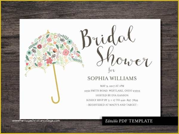 Bridal Shower Invitation Templates Microsoft Word Free Of 26 Bridal 