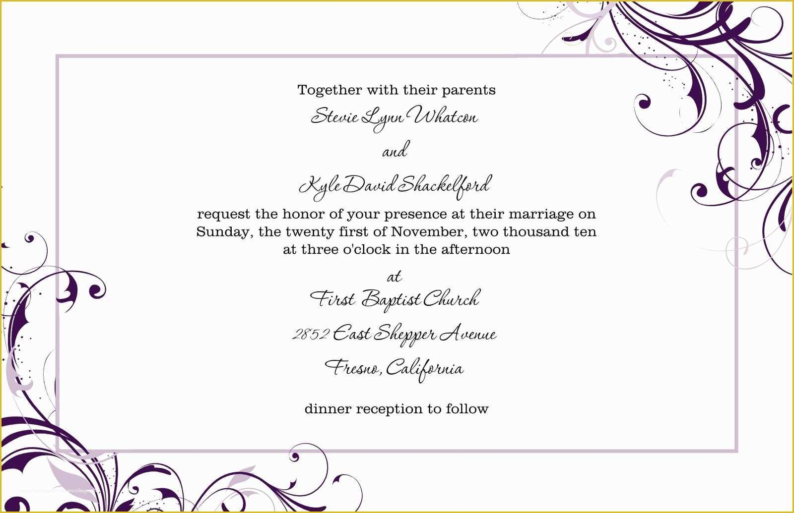bridal shower invitations templates microsoft word free