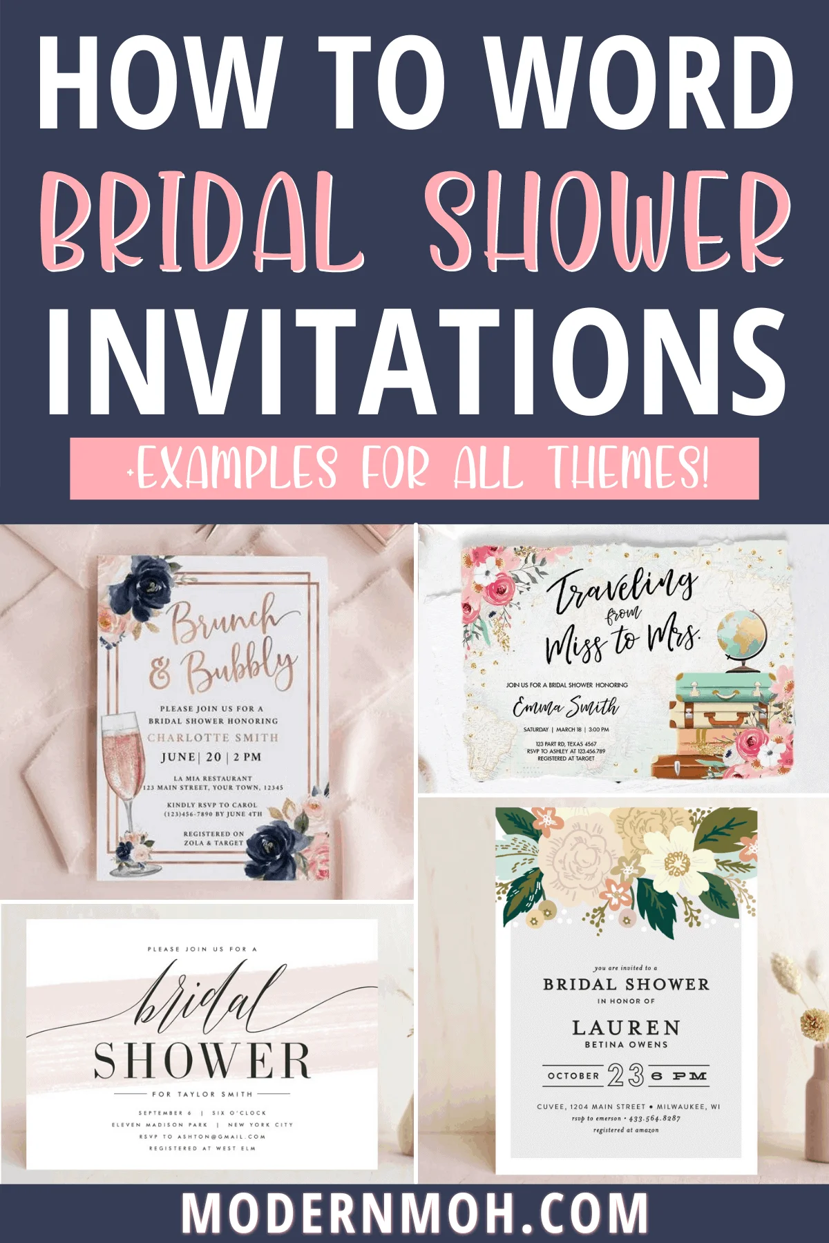 Bridal Shower Invitation Wording Templates