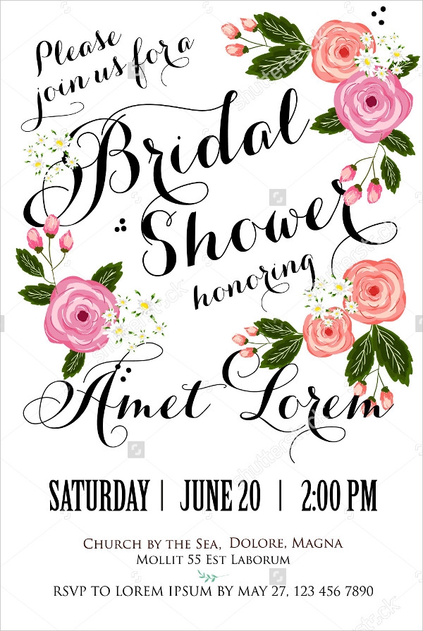 Bridal Shower Invite Template Shower Invitation Wedding Examples Bridal