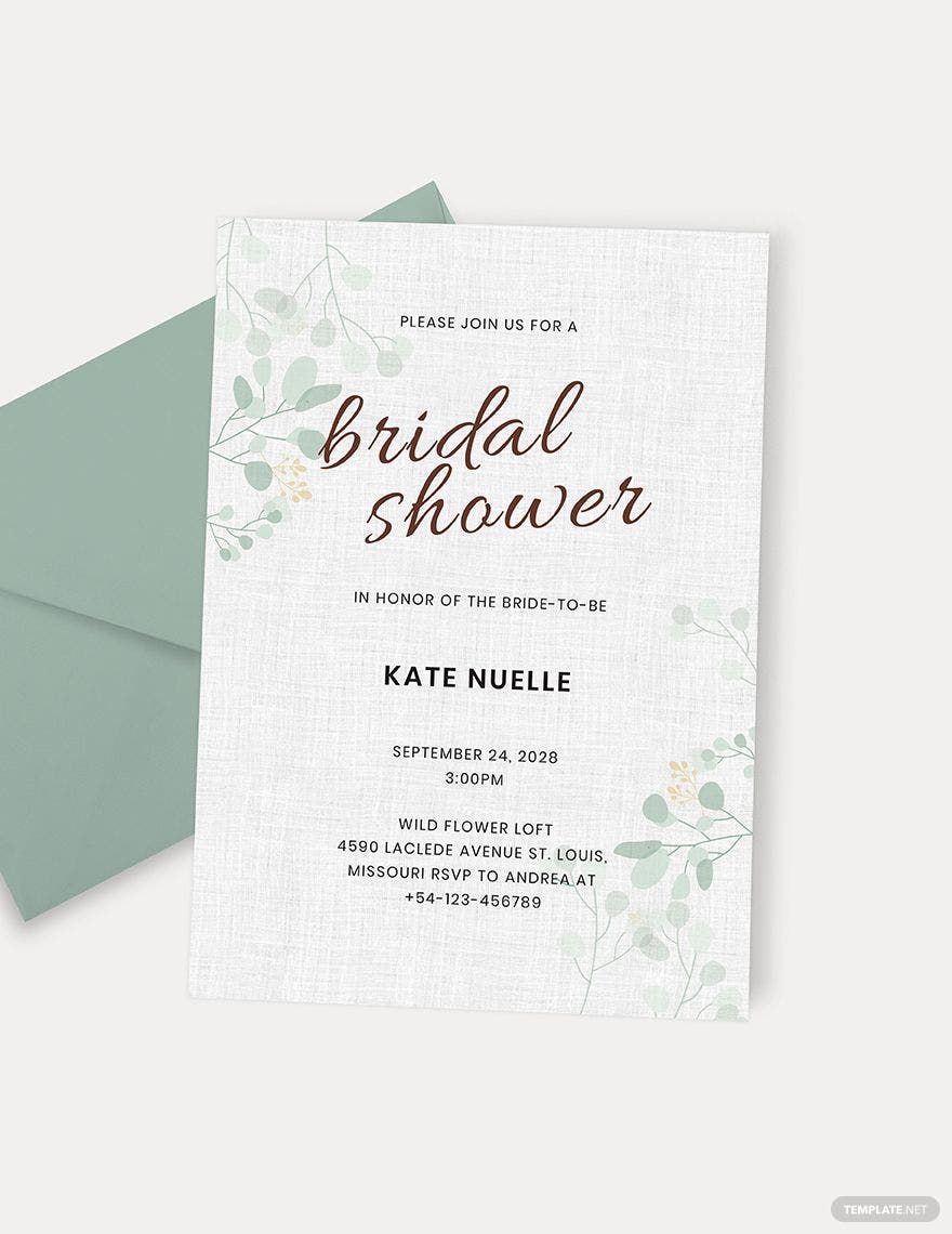Bridal Shower Tea Party Invitation Template In Illustrator Word