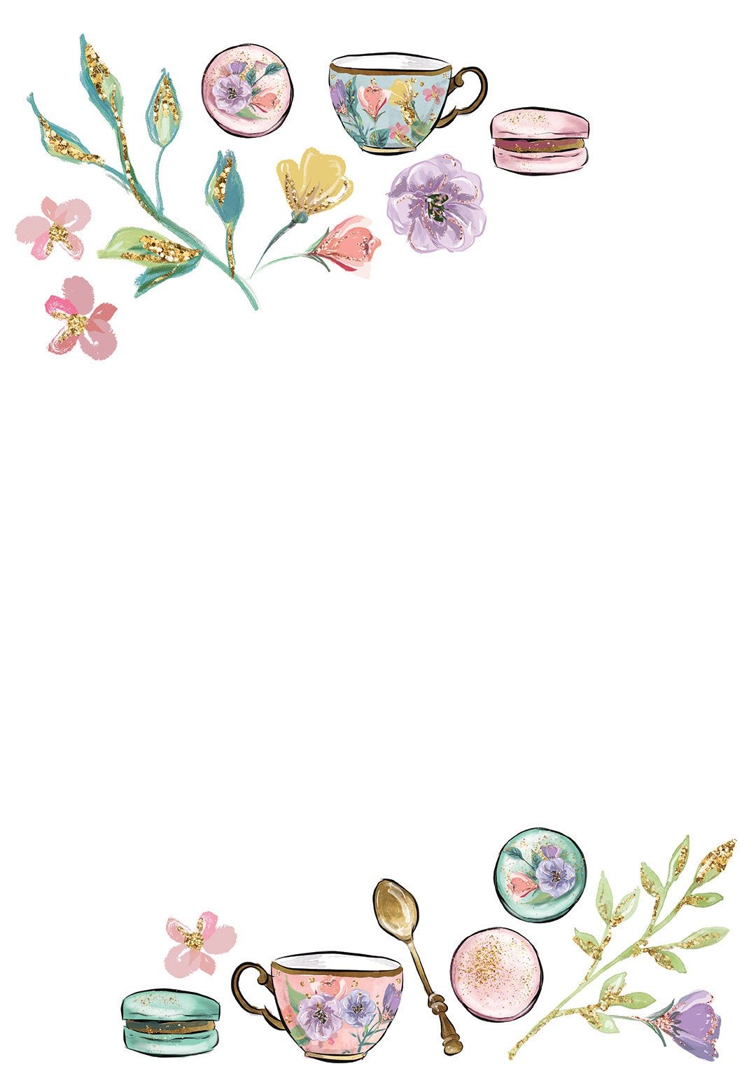Bridal Shower Tea Party Invitations Templates