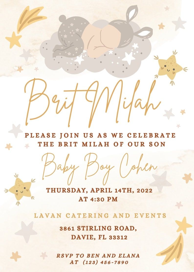Brit Milah Invitation Template