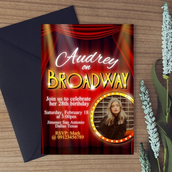 broadway invitation template
