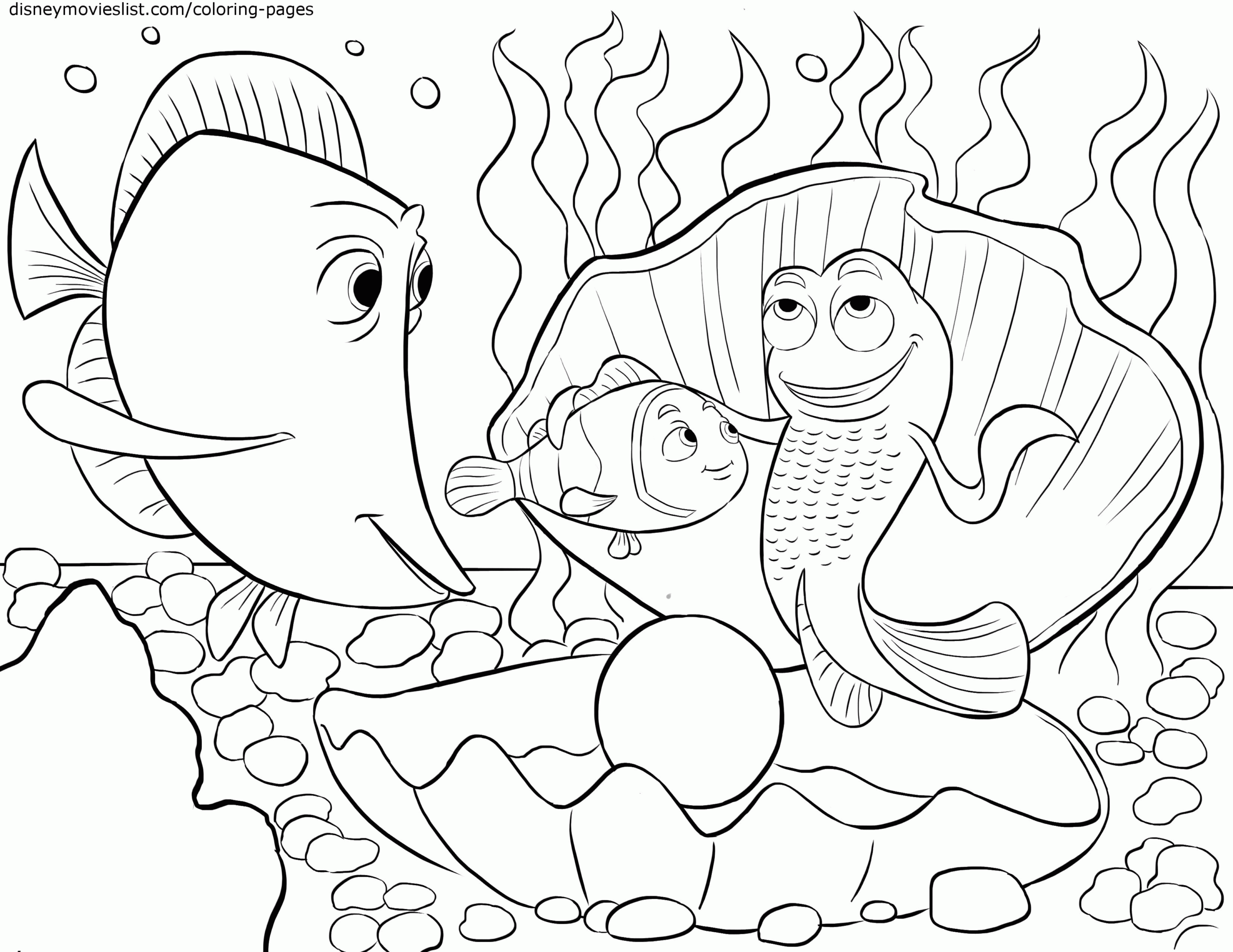 Bruce Finding Nemo Coloring Page Coloring Home