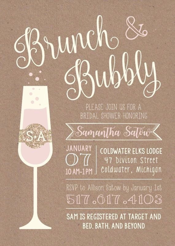 Brunch Invitation Template Free Best Of Brunch Bubbly Printable 