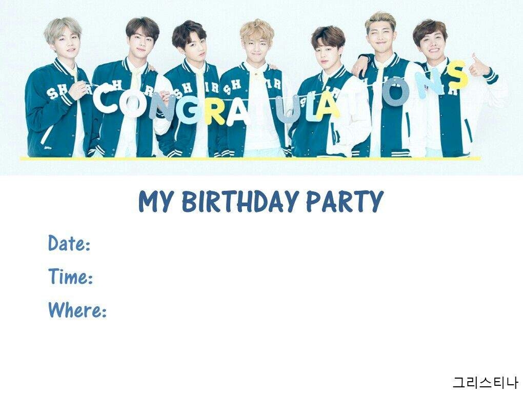 BTS BIRTHDAY INVITATION CARD ARMY 39 s Amino