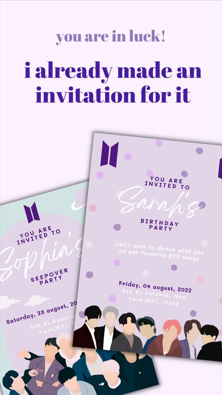BTS Invitation Template