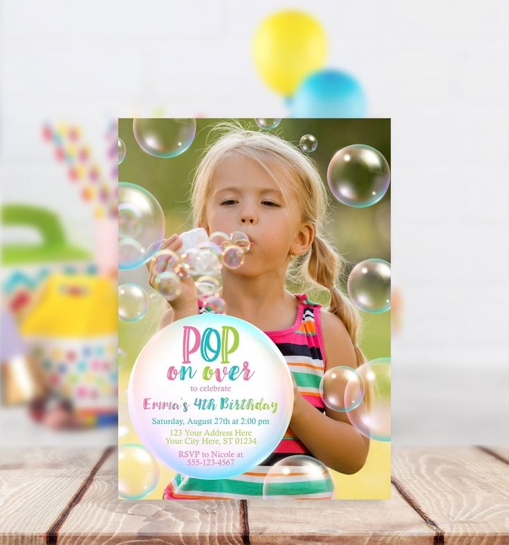 bubble invitation template