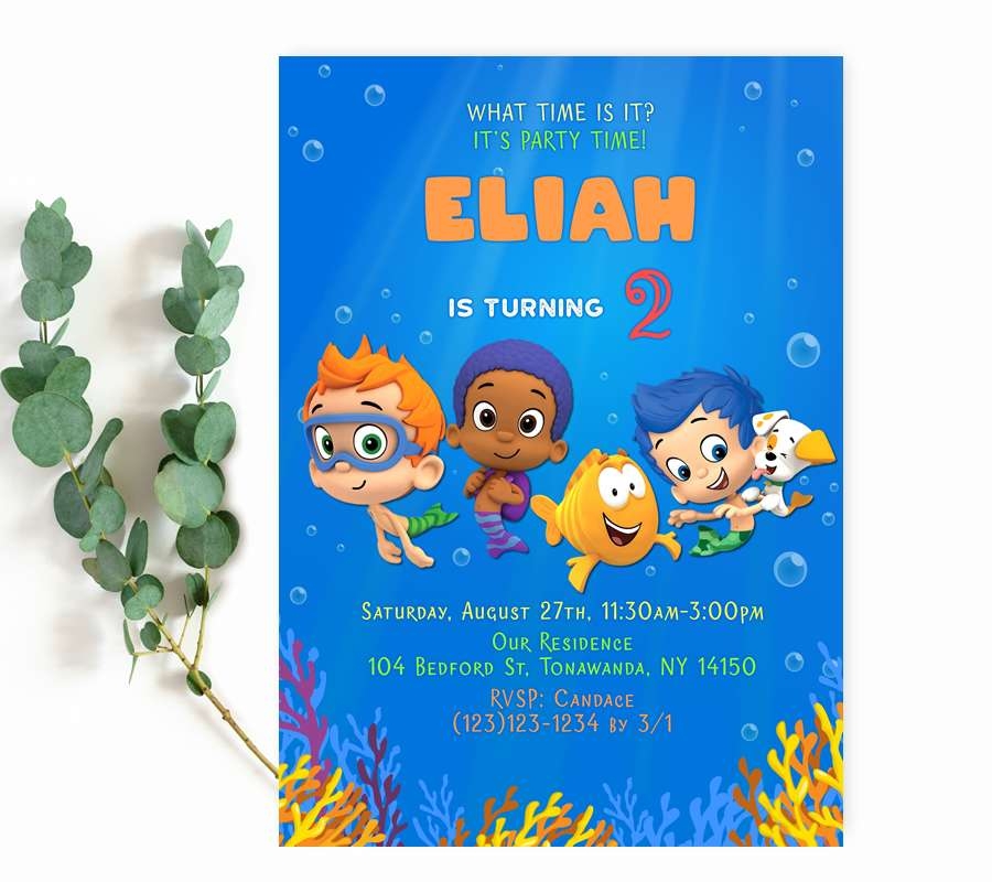 Bubble Guppies Invitation Template Free