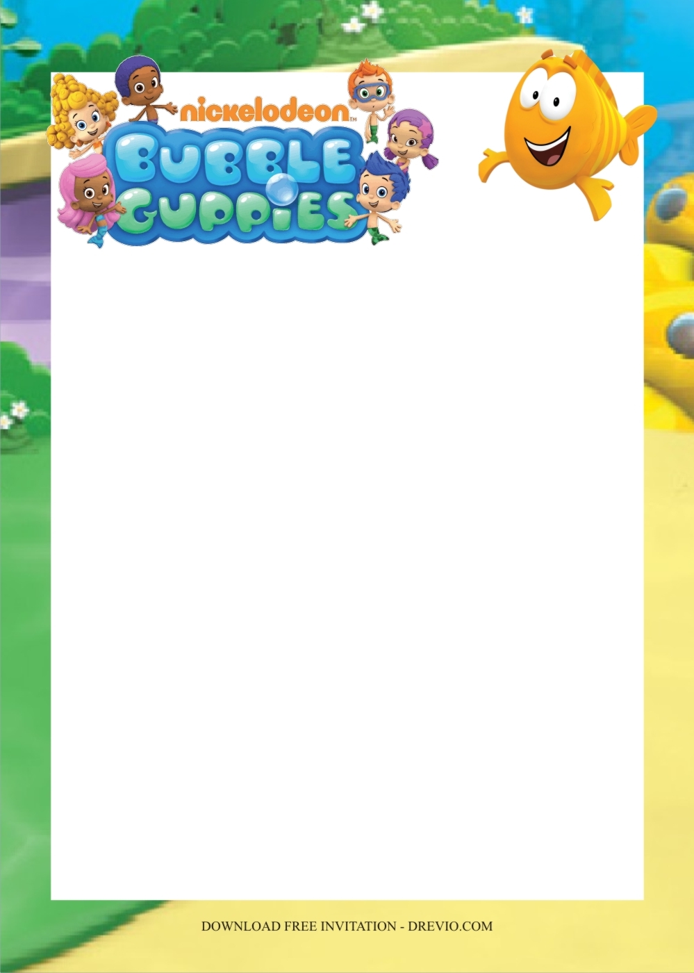 Bubble guppies invitation template7 Download Hundreds FREE PRINTABLE