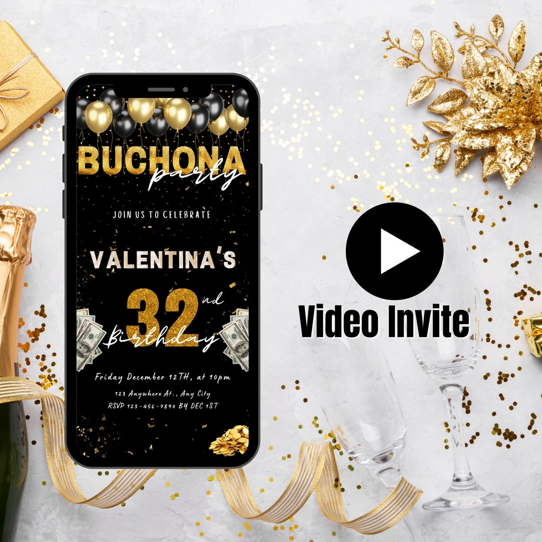 Buchona Invitation Template Buchona Party Buchona Digital Invitation 