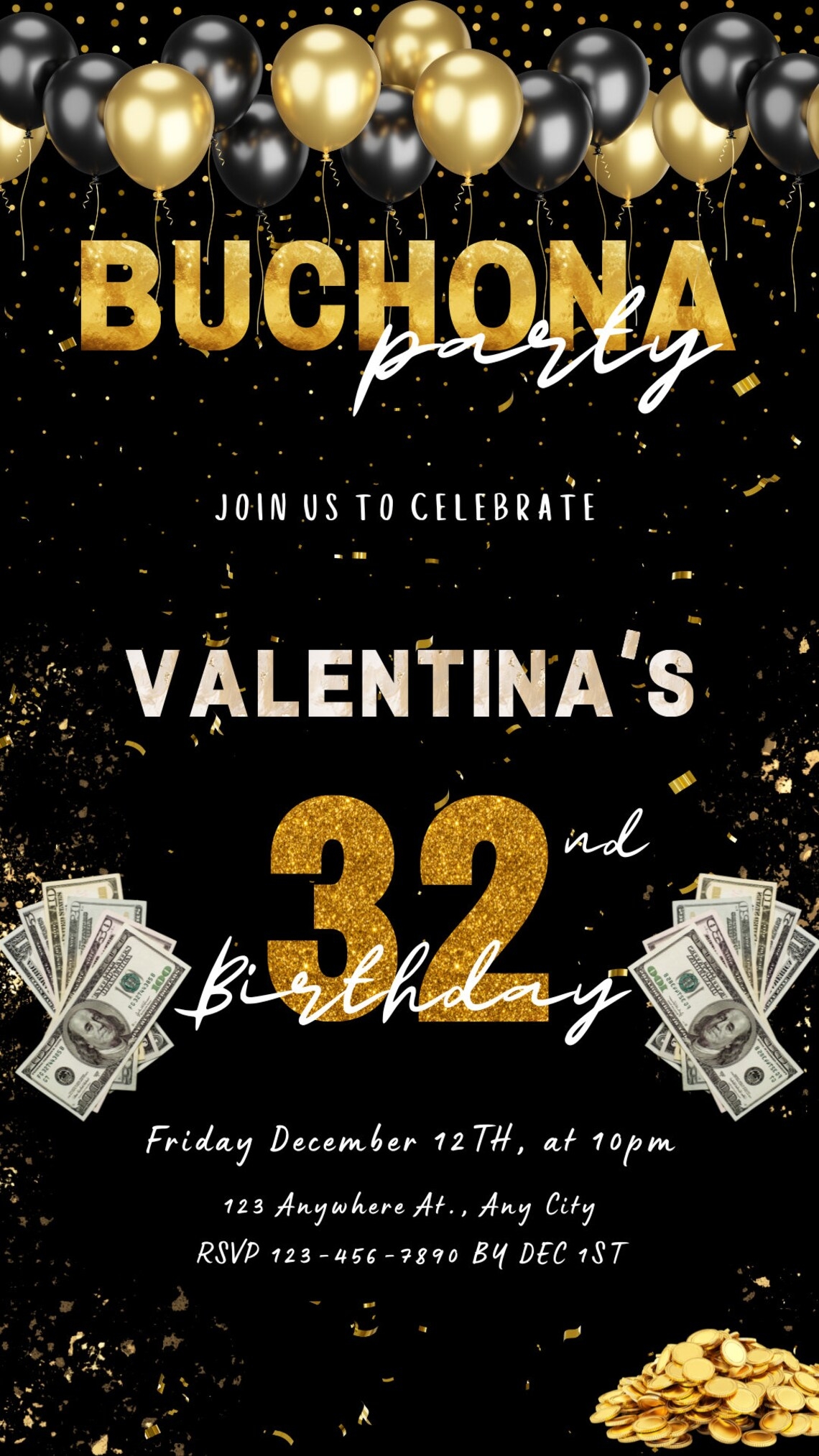 buchona invitation template free