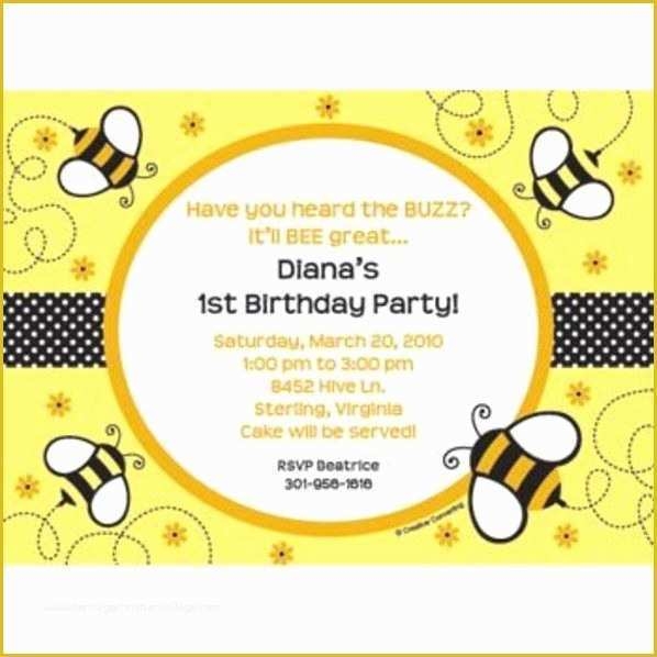 Bumble Bee Invitation Template Free Of Bumble Bee Personalized 