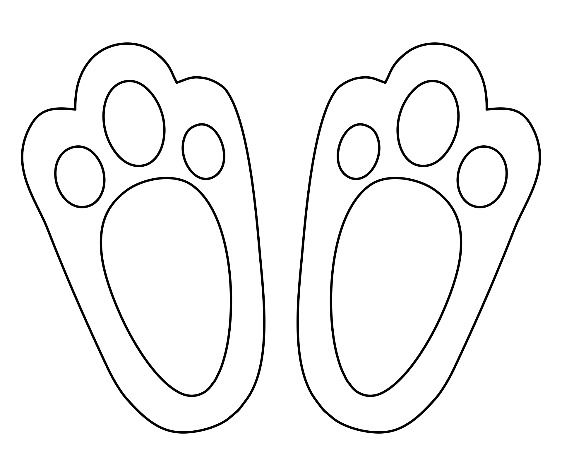 Bunny Feet Template Printable Free Printable