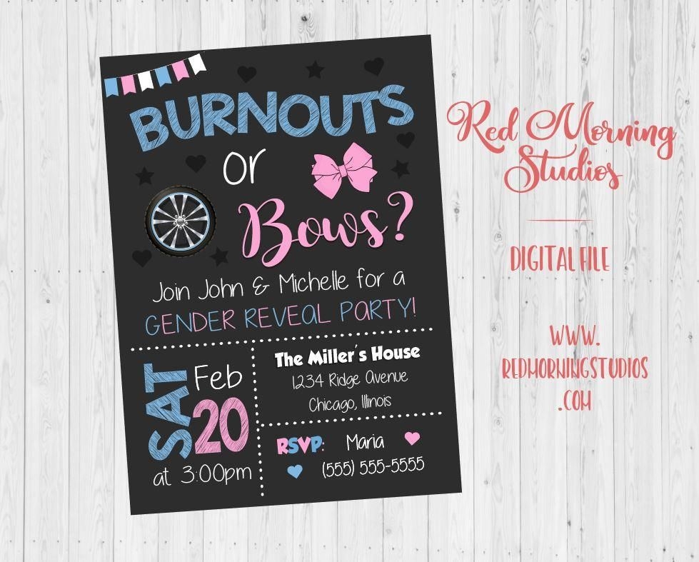 Burnouts Or Bows Invitation Template Free Printable Word Searches