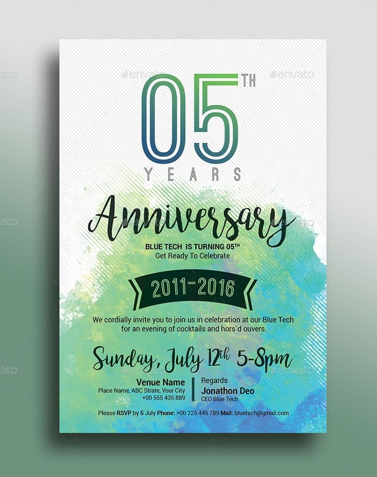 Business Anniversary Invitation Templates Free