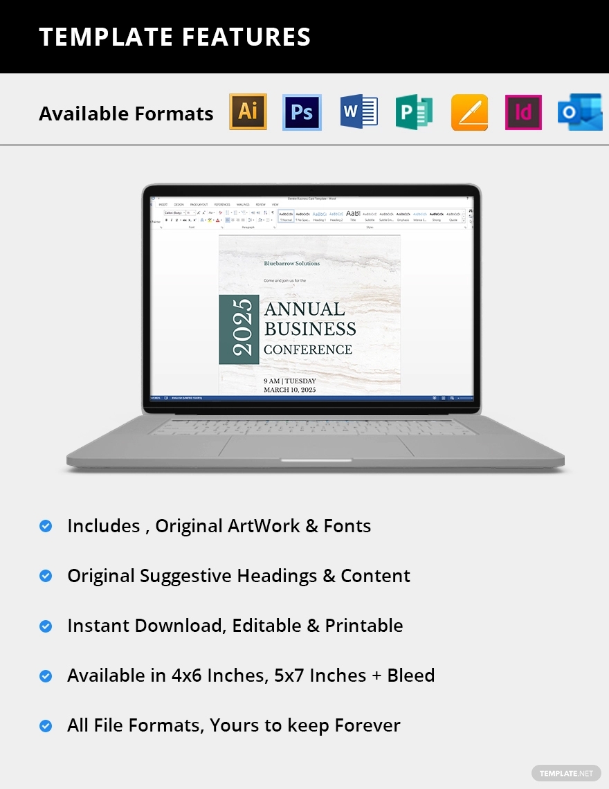 Business Conference Invitation Template In Illustrator PSD Pages 
