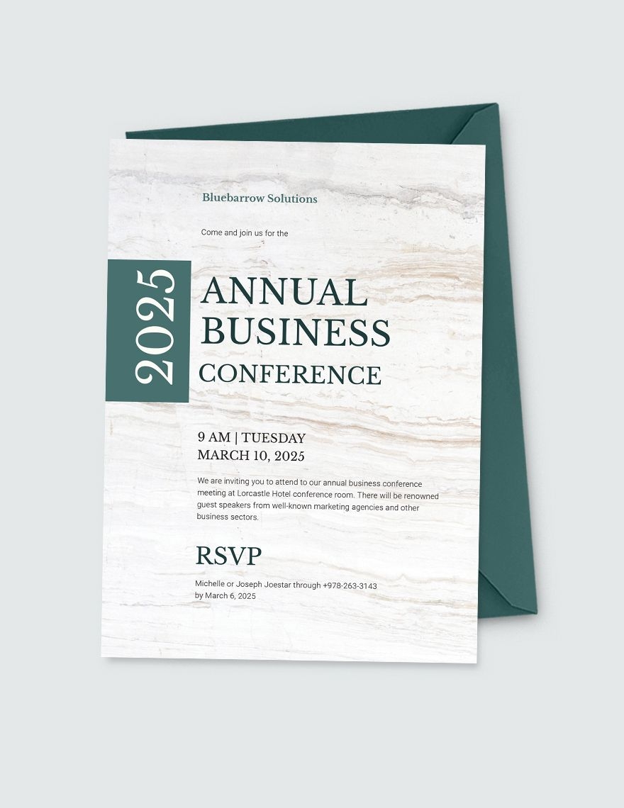 Business Conference Invitation Template In Illustrator PSD Pages