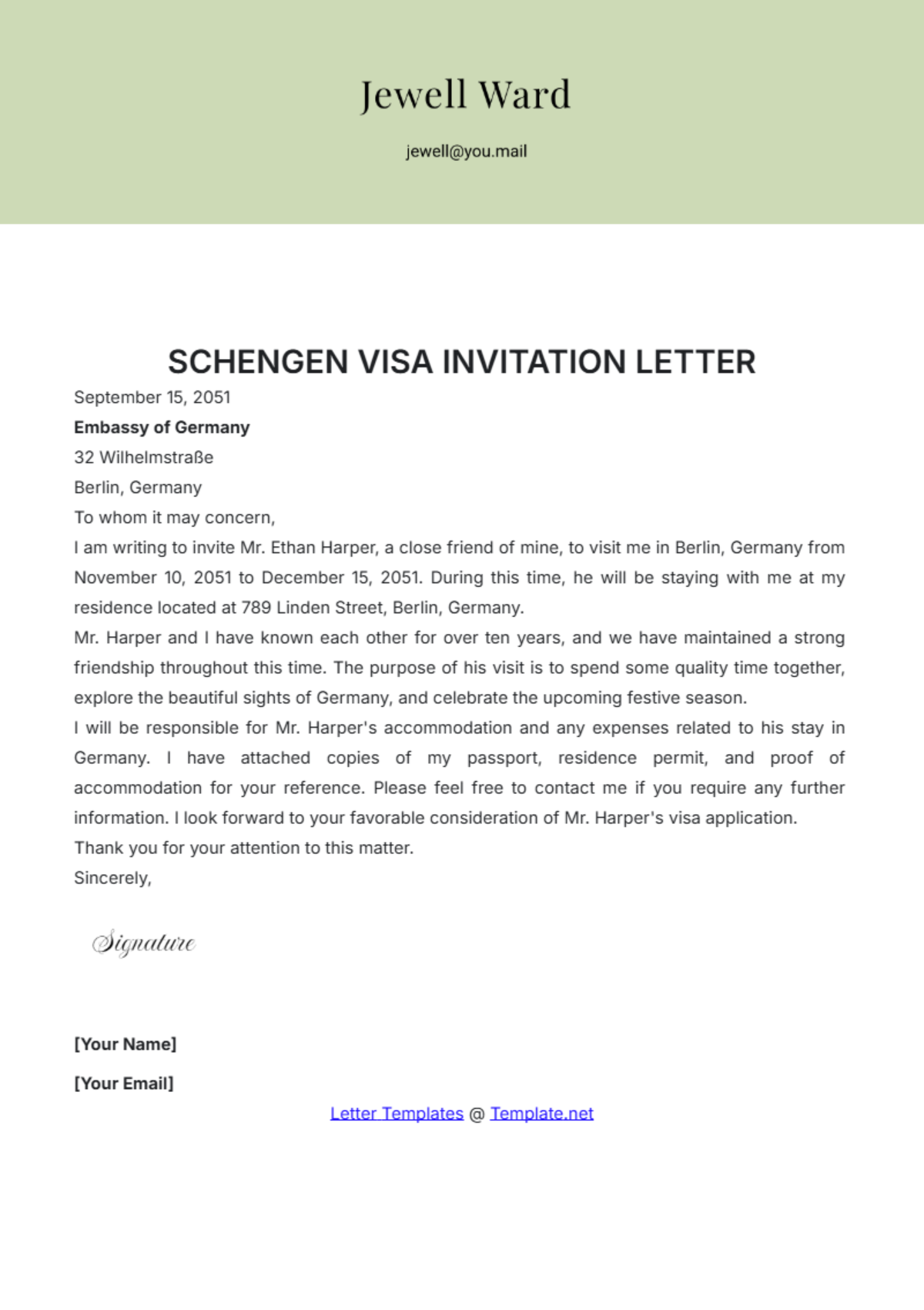 Business Invitation Letter For Schengen Visa Exemple Infoupdate