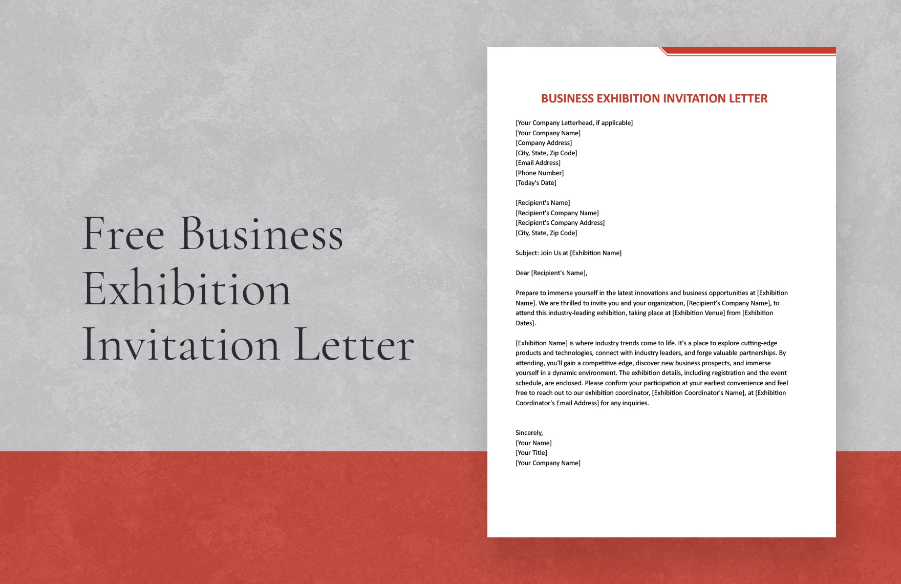 Business Invitation Letter Templates In Word FREE Download Template