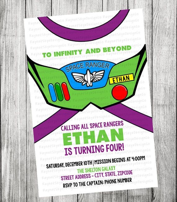 Buzz Lightyear Invitation Template Printable And Enjoyable Learning