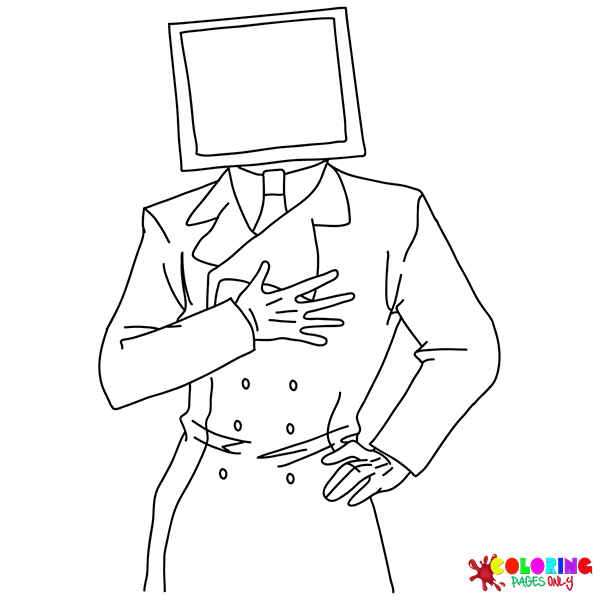 Cameramen Speakerman TV Man Coloring Page Free Printable Coloring Pages