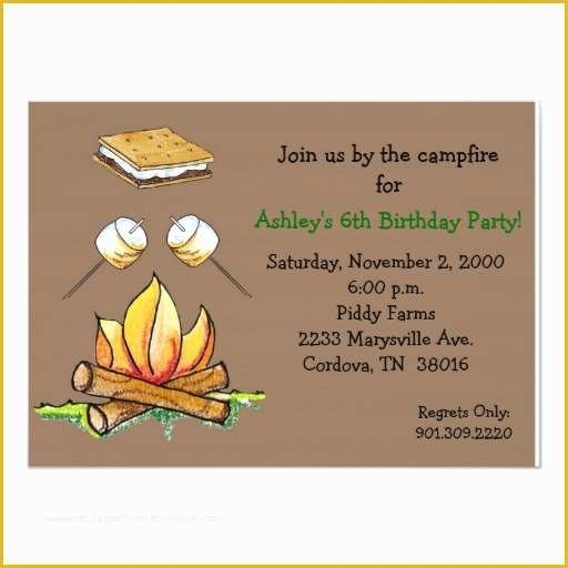 campfire invitation template free