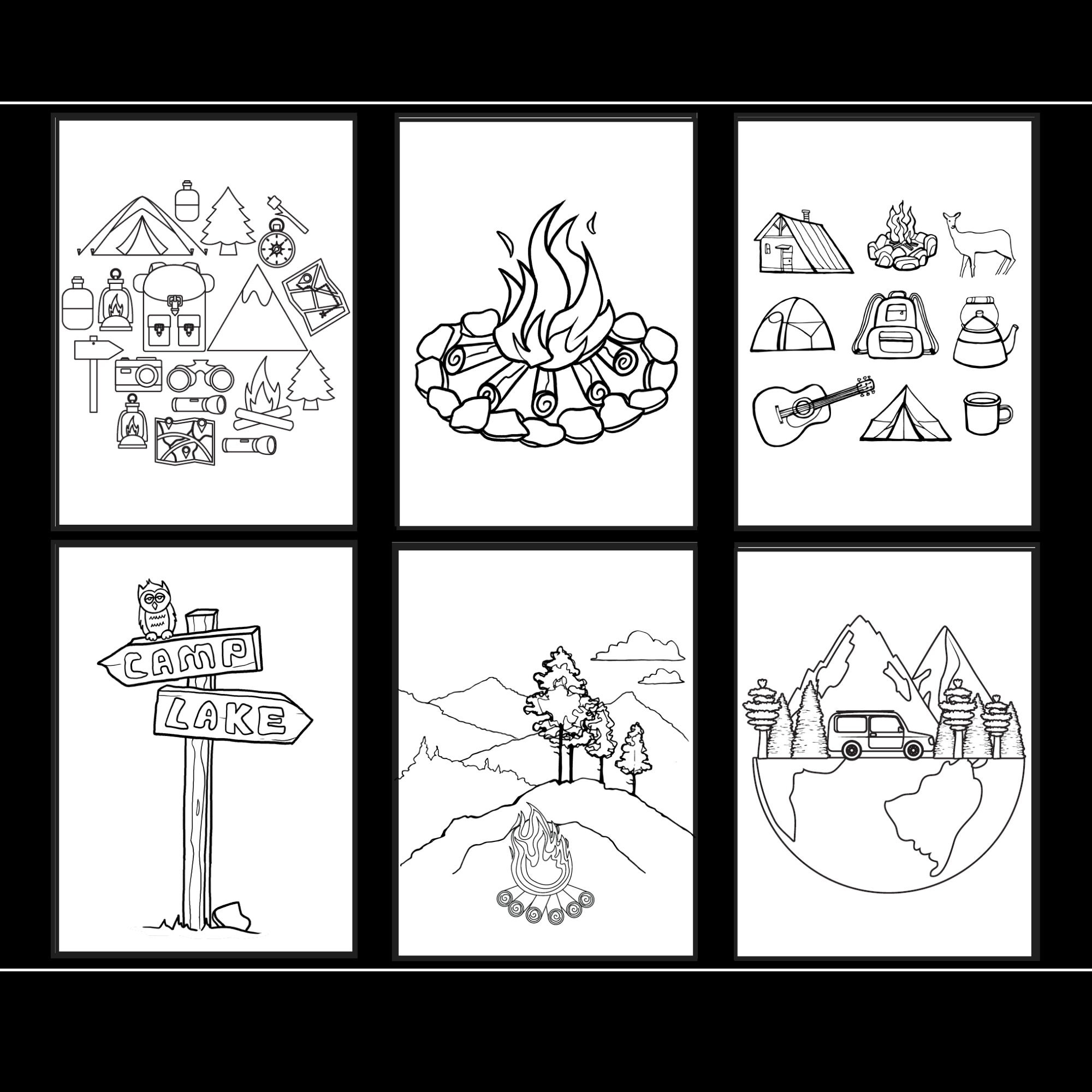 Camping Coloring Book Pages For Kids Boutique Printables