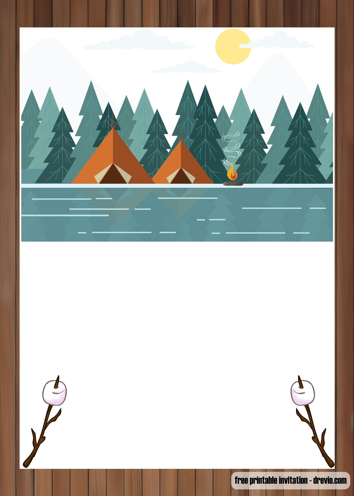 Camping Invitation Template