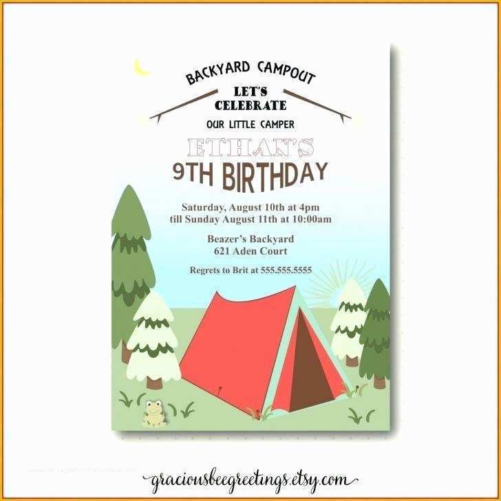 camping invitation template free