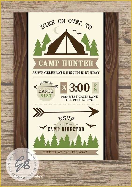 Camping Invitations Templates Free Of Camping Invitations Camping