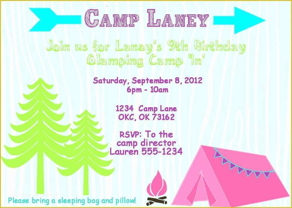 camping invitations templates free