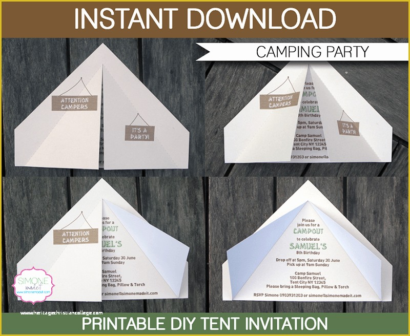 Camping Invitations Templates Free Of Camping Tent Invitation Template 