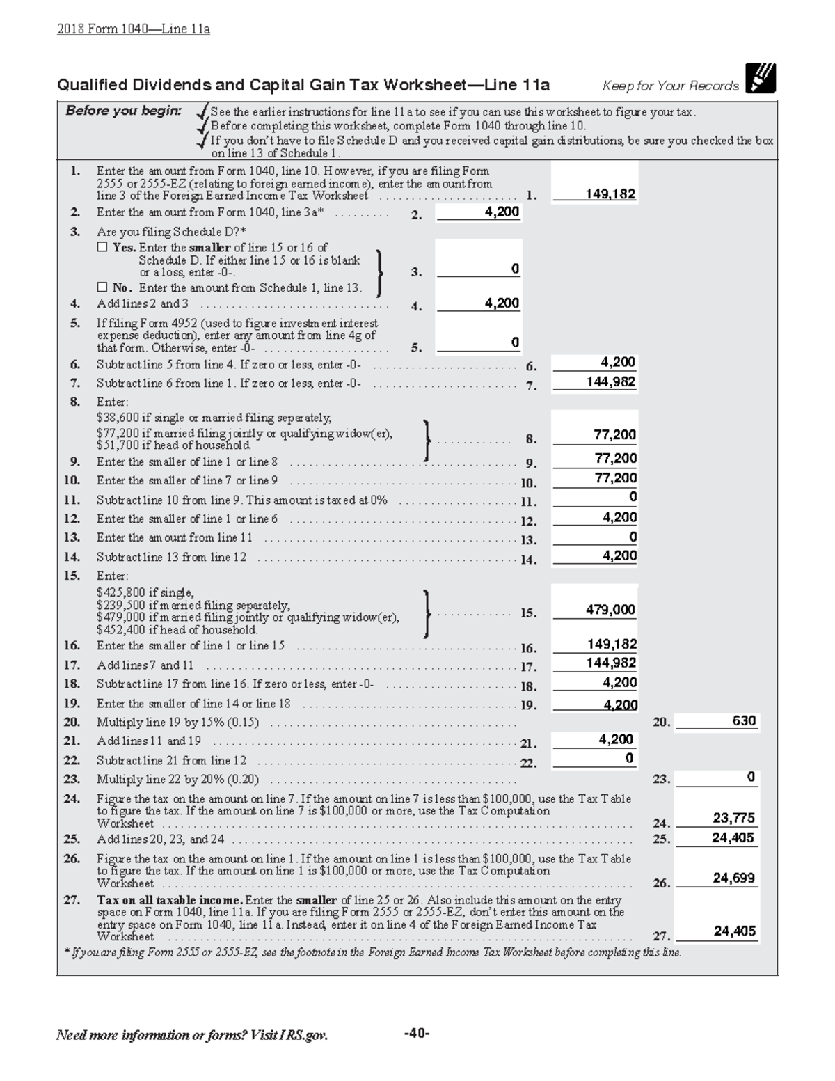 2023 qualified dividends and capital gains worksheet pdf