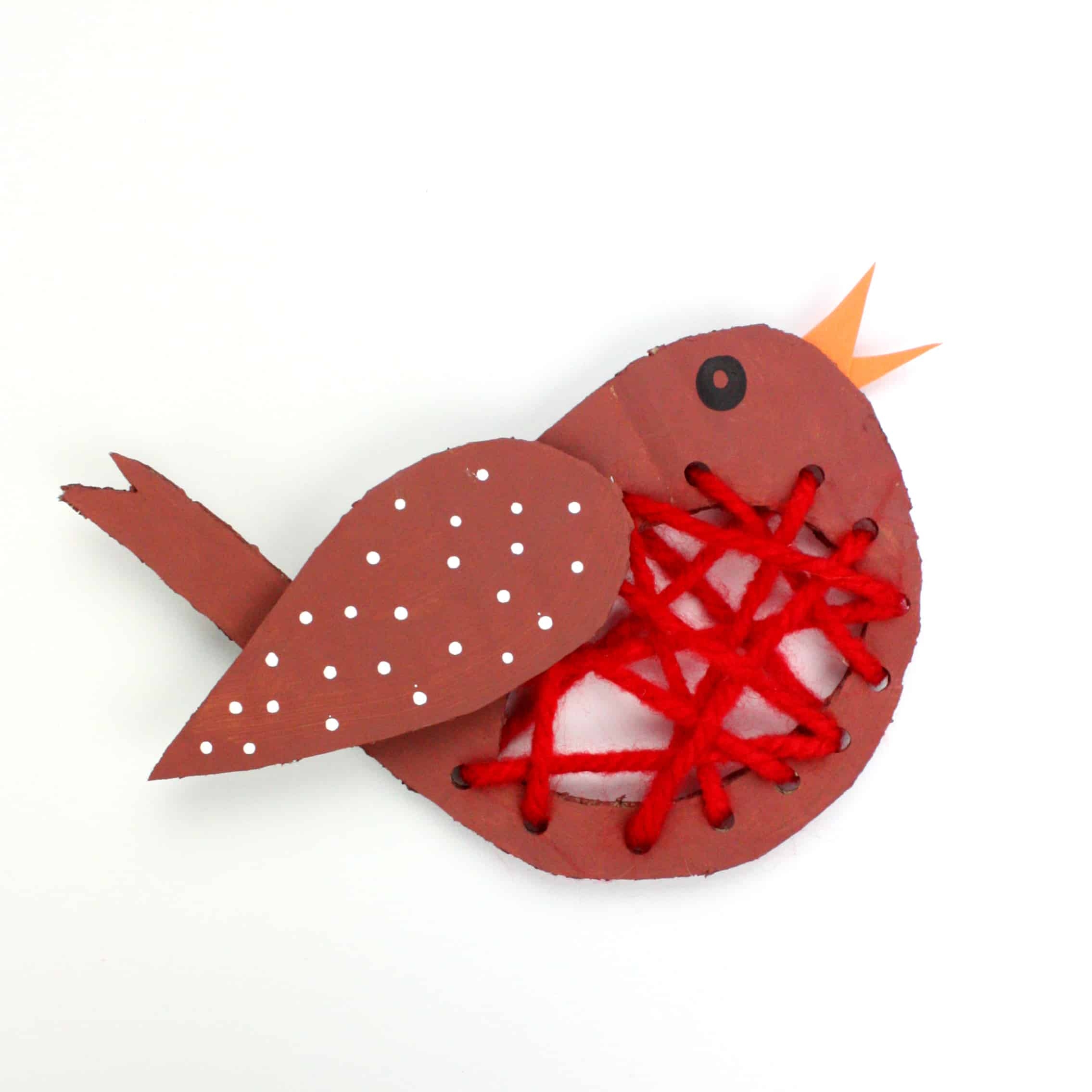 Cardboard Red Chested Robin Craft With Free Printable Template Emma Owl