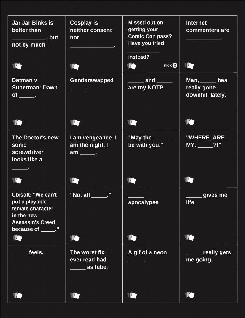 Cards Against Humanity Cards Printable Mike B Melendy