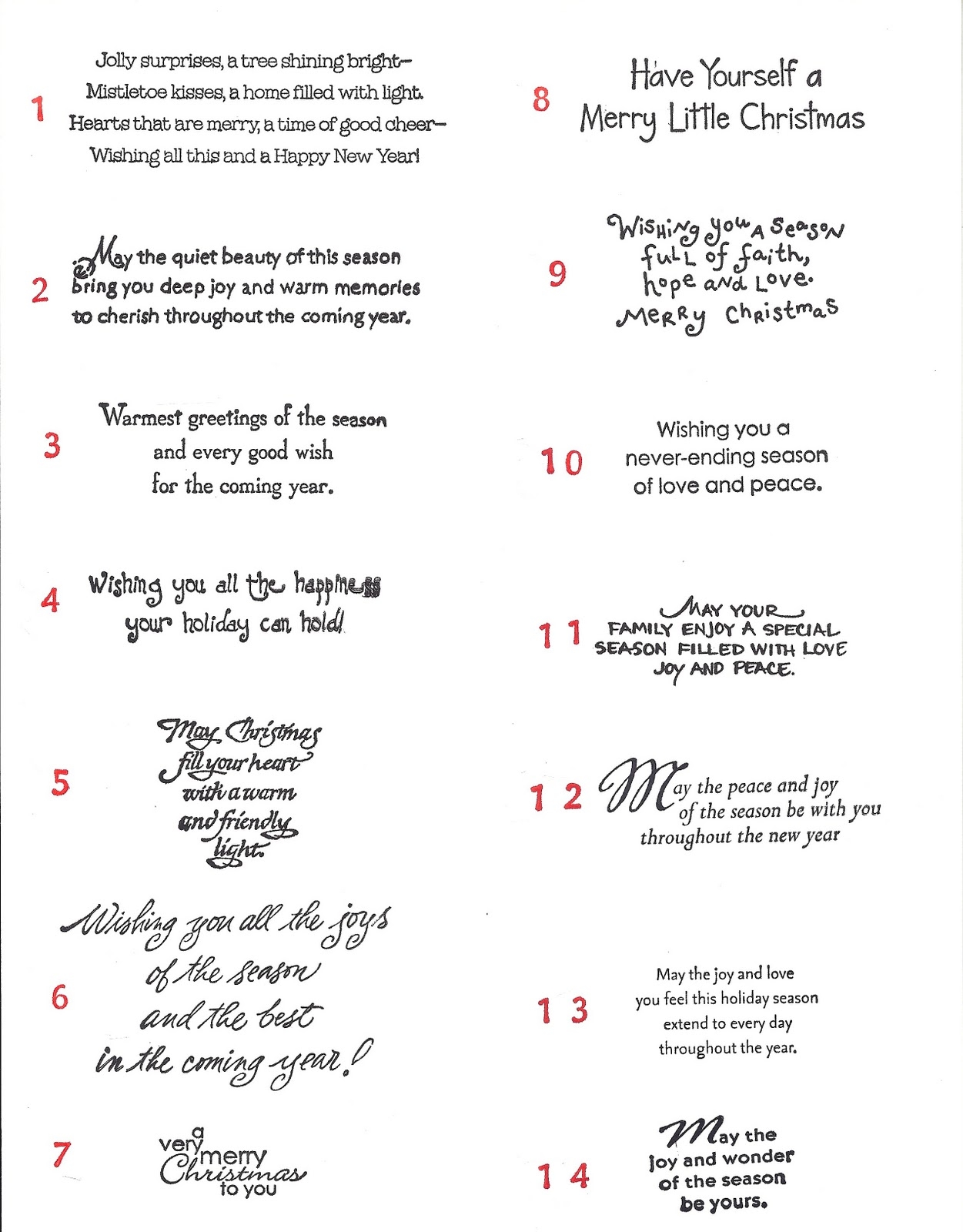 Cards Christmas Sentiments On Pinterest