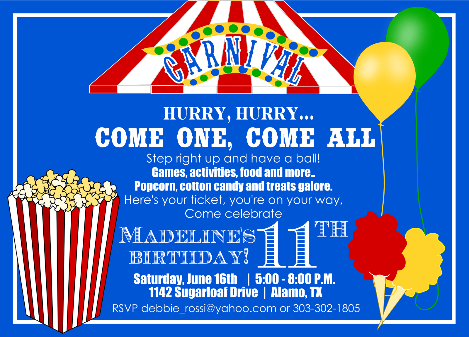 Carnival Invitation Template Free