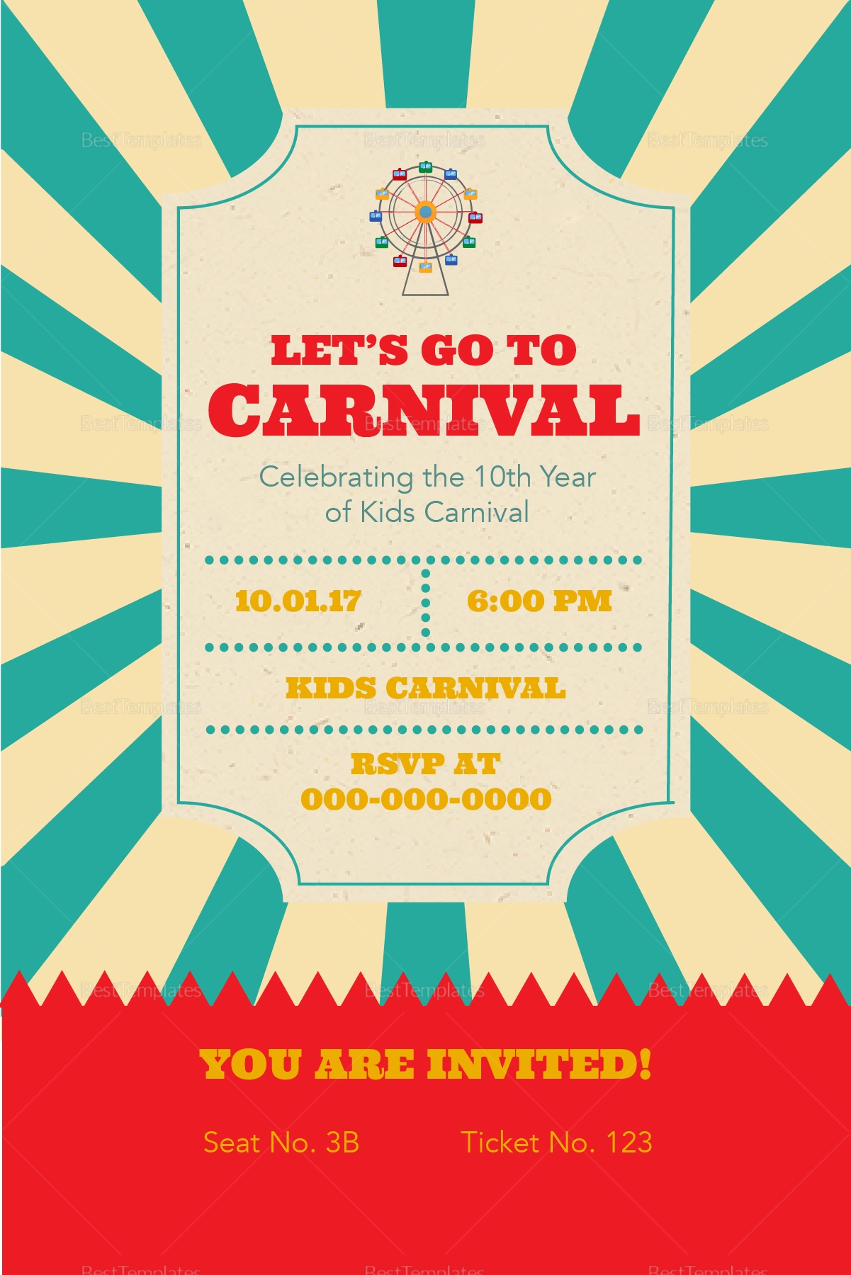 Carnival Invitation Template