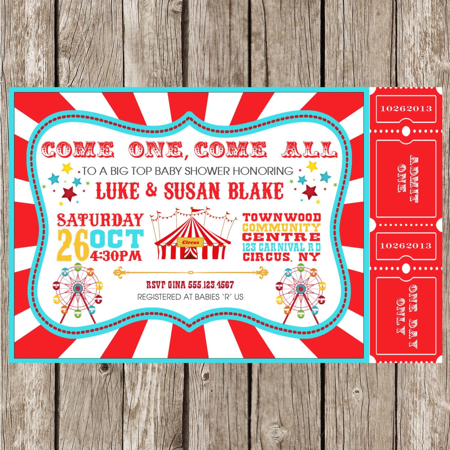 carnival theme invitation template