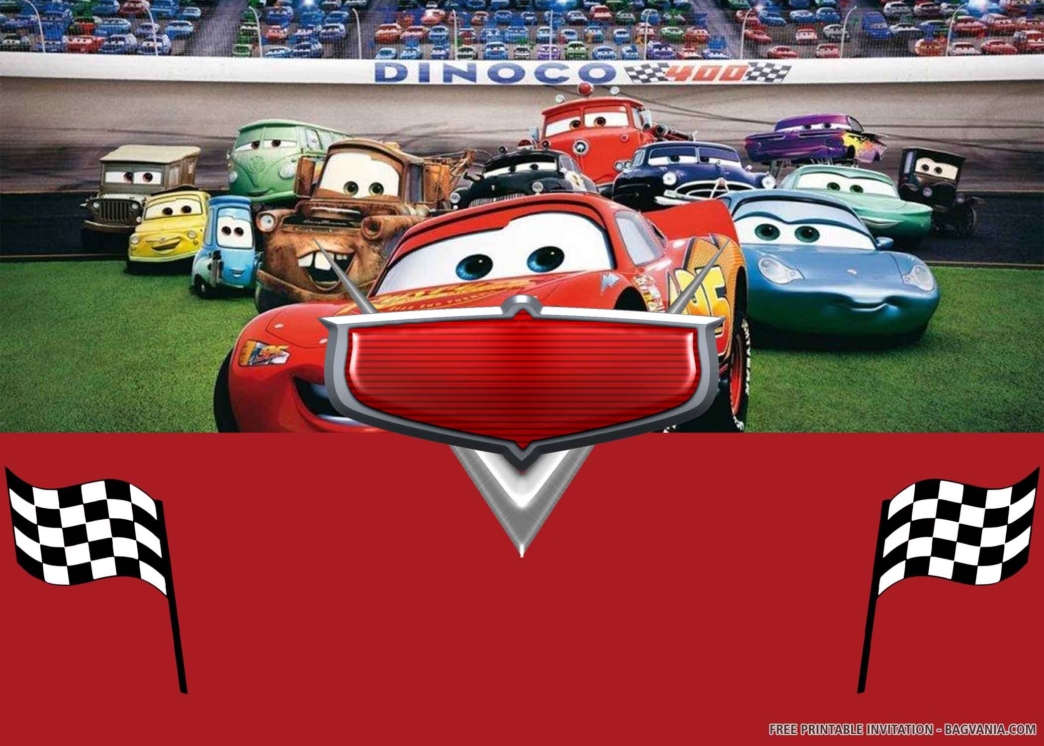 cars birthday invitation template free