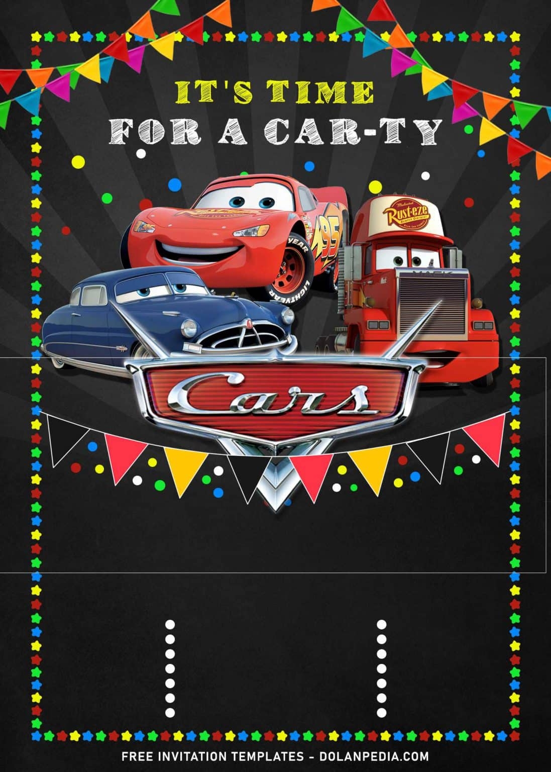 cars disney invitation template