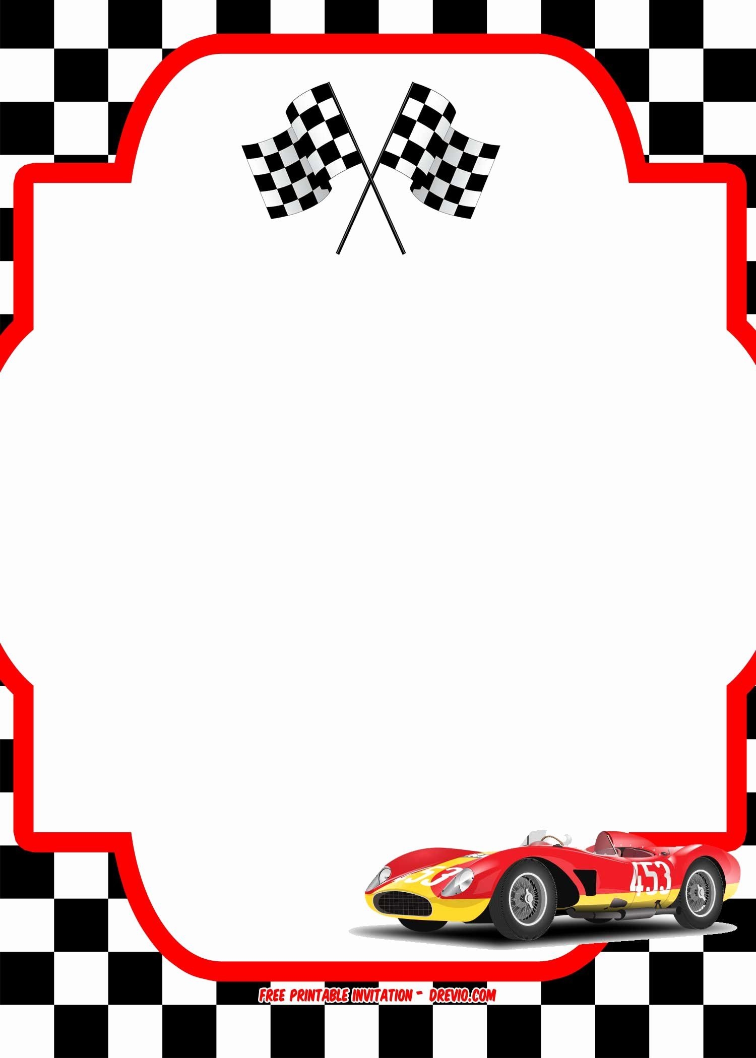 cars 3 invitation template