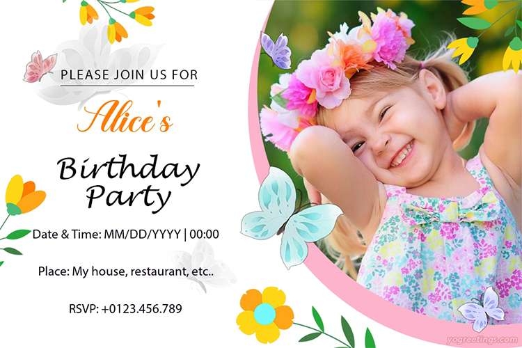 birthday invitation card template free download