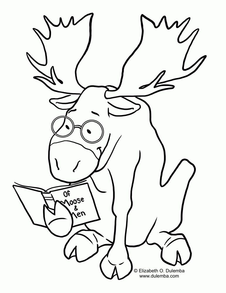 Cartoon Moose Coloring Pages Coloring Home