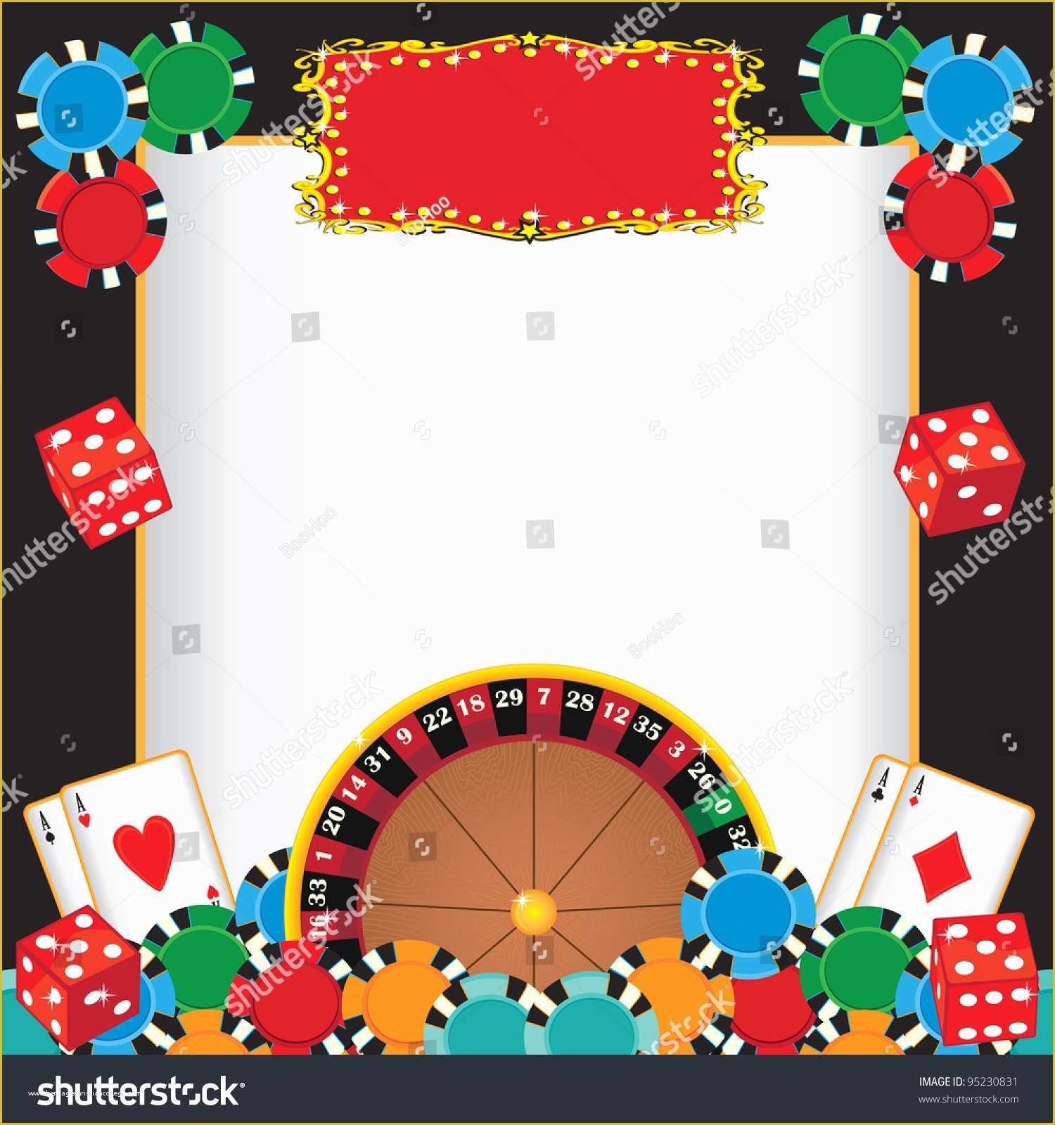 casino invitations free templates
