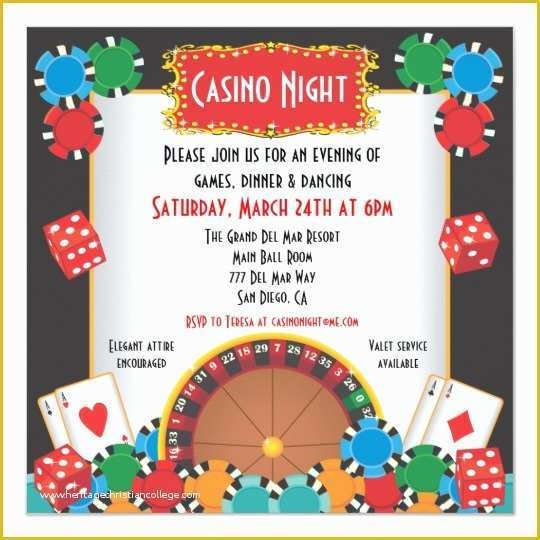 Casino Party Invitations Templates Free Of Free Party Invitations 
