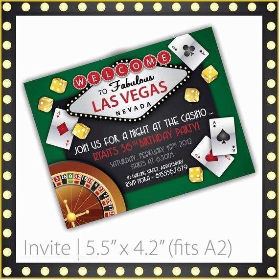 Casino Theme Party Invitations Template Free Of Casino Party
